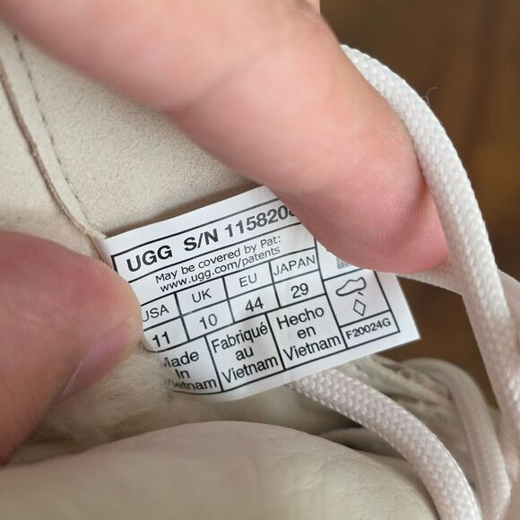 UGG Neumel High Weather Hybrid Birch White Pepper Leather Boots Men's 11 1158208 - Picture 11 of 15